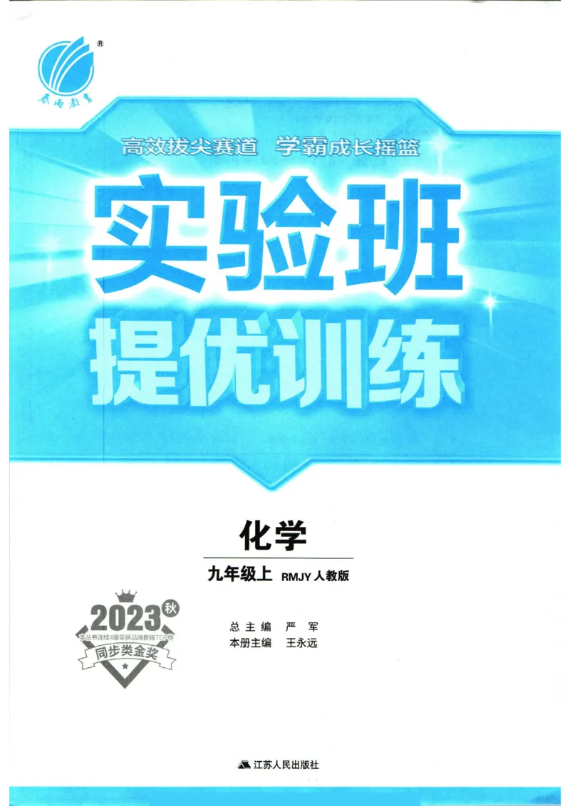 实验班提优训练九年级上册化学人教版_1、初中学习资料_24秋试卷_《实验班提优训练》_九年级