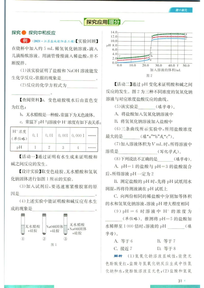 实验班提优训练九年级下册化学人教版学霸攻略_1、初中学习资料_24秋试卷_《实验班提优训练》_九年级