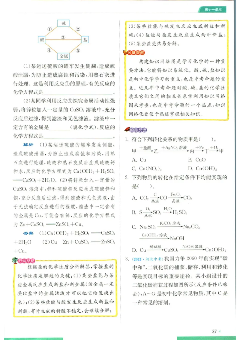 实验班提优训练九年级下册化学人教版学霸攻略_1、初中学习资料_24秋试卷_《实验班提优训练》_九年级