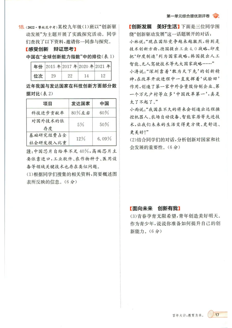 实验班提优训练九年级上册道德与法治人教版_1、初中学习资料_24秋试卷_《实验班提优训练》_九年级