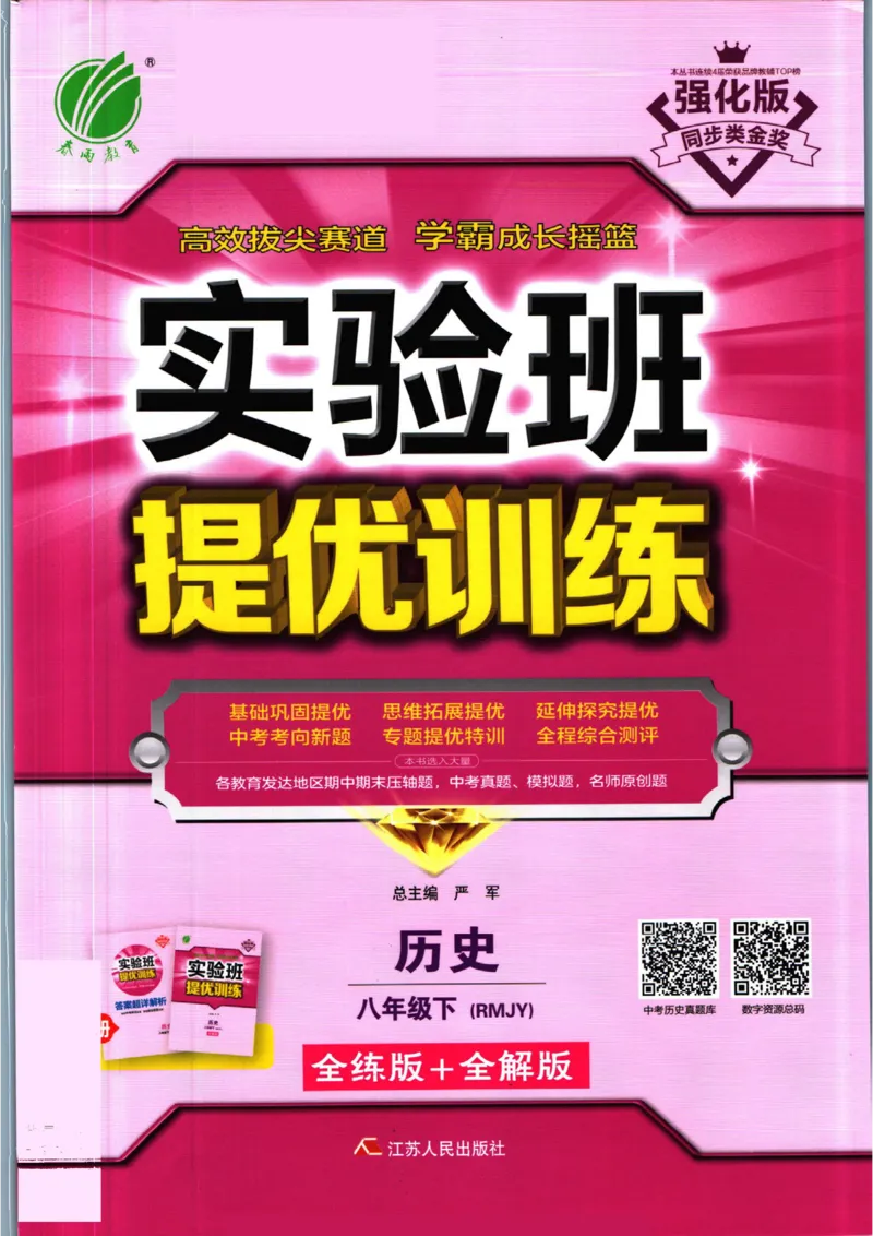 实验班提优训练八年级下册历史人教版全练版_1、初中学习资料_24秋试卷_《实验班提优训练》_八年级