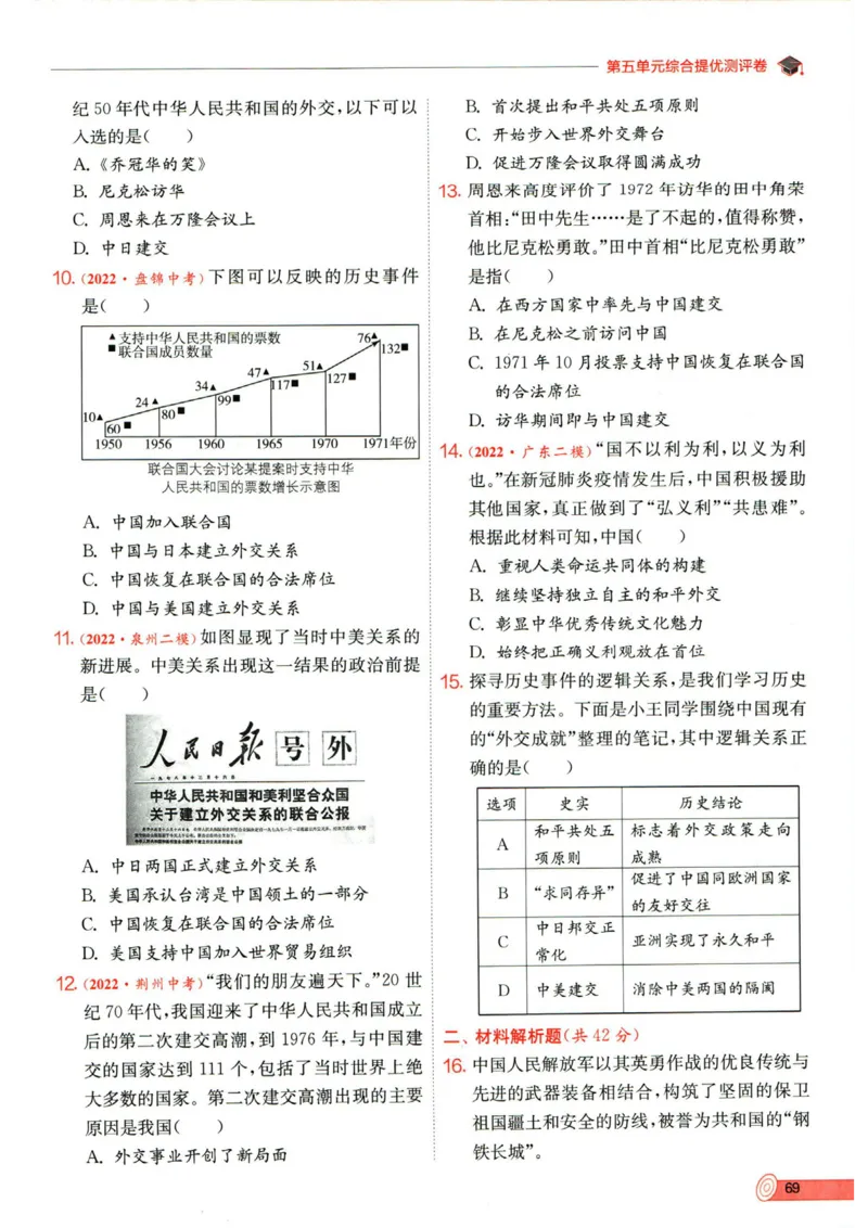 实验班提优训练八年级下册历史人教版全练版_1、初中学习资料_24秋试卷_《实验班提优训练》_八年级