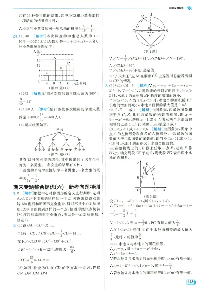 实验班提优训练九年级上册数学人教版答案_1、初中学习资料_24秋试卷_《实验班提优训练》_九年级