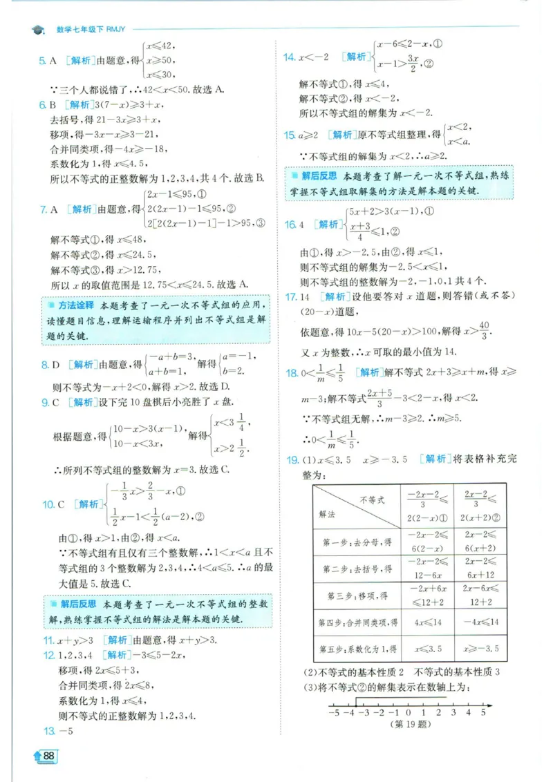 实验班提优训练七年级下册数学人教版答案_1、初中学习资料_24秋试卷_《实验班提优训练》_七年级
