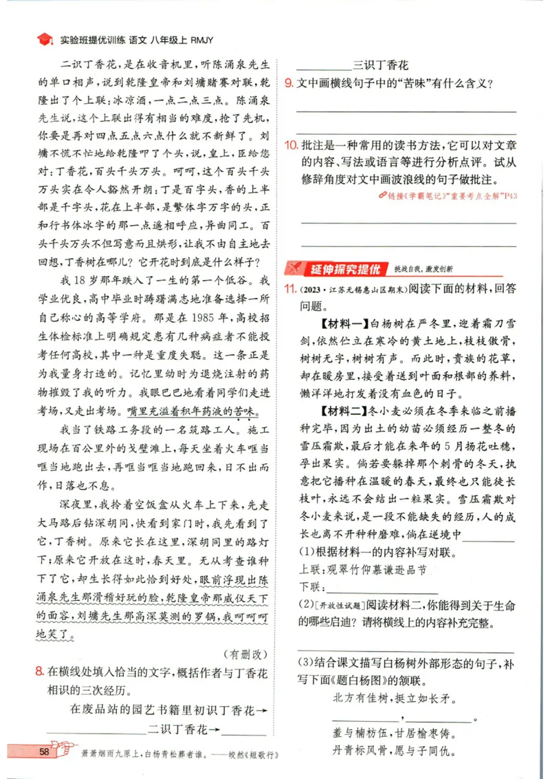 实验班提优训练八年级上册语文人教版_1、初中学习资料_24秋试卷_《实验班提优训练》_八年级