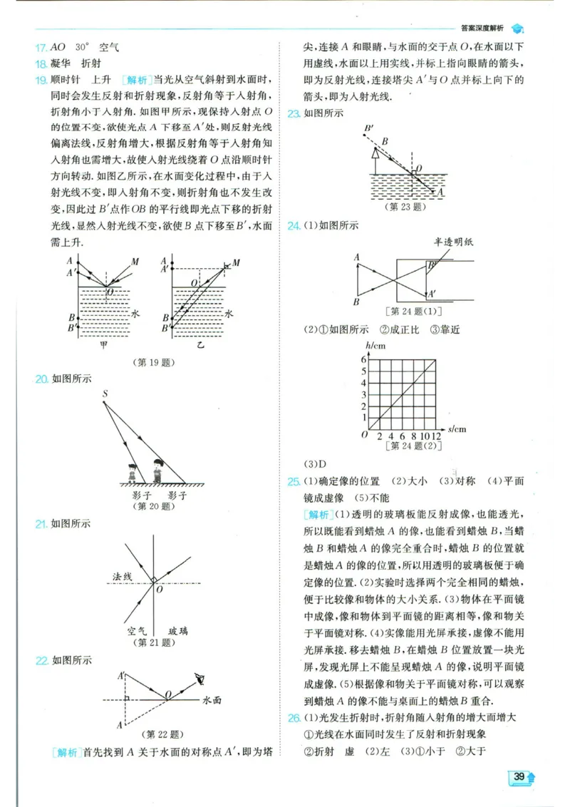 实验班提优训练八年级上册物理人教版答案_1、初中学习资料_24秋试卷_《实验班提优训练》_八年级
