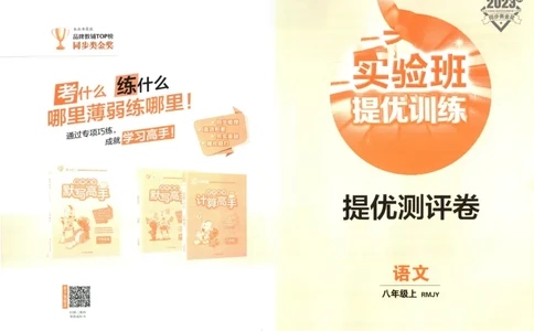 实验班提优训练八年级上册语文人教版测评卷_1、初中学习资料_24秋试卷_《实验班提优训练》_八年级