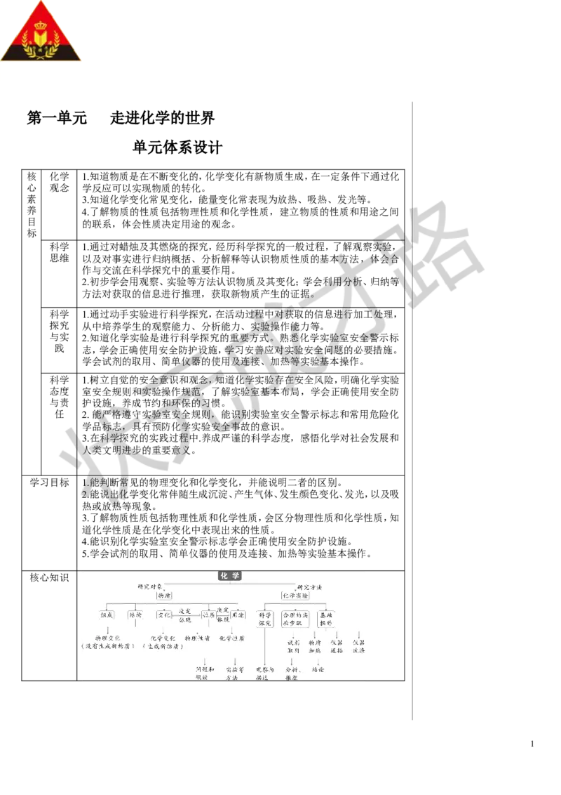 第1课时化学变化和物理变化_1、初中学习资料_2024秋改版_九上化学课件最新版_9化上教案_第一单元走进化学世界_课题1物质的变化和性质