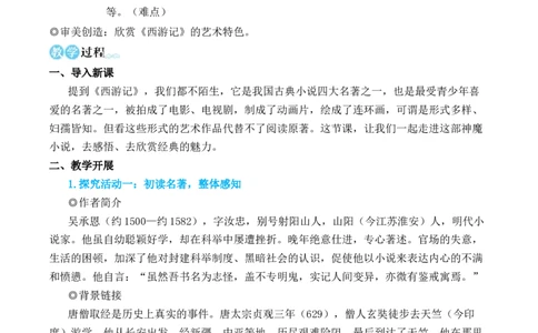 整本书阅读《西游记》_1、初中学习资料_2024秋改版_人教七上语文新版课件_10.简洁教案_6.第六单元