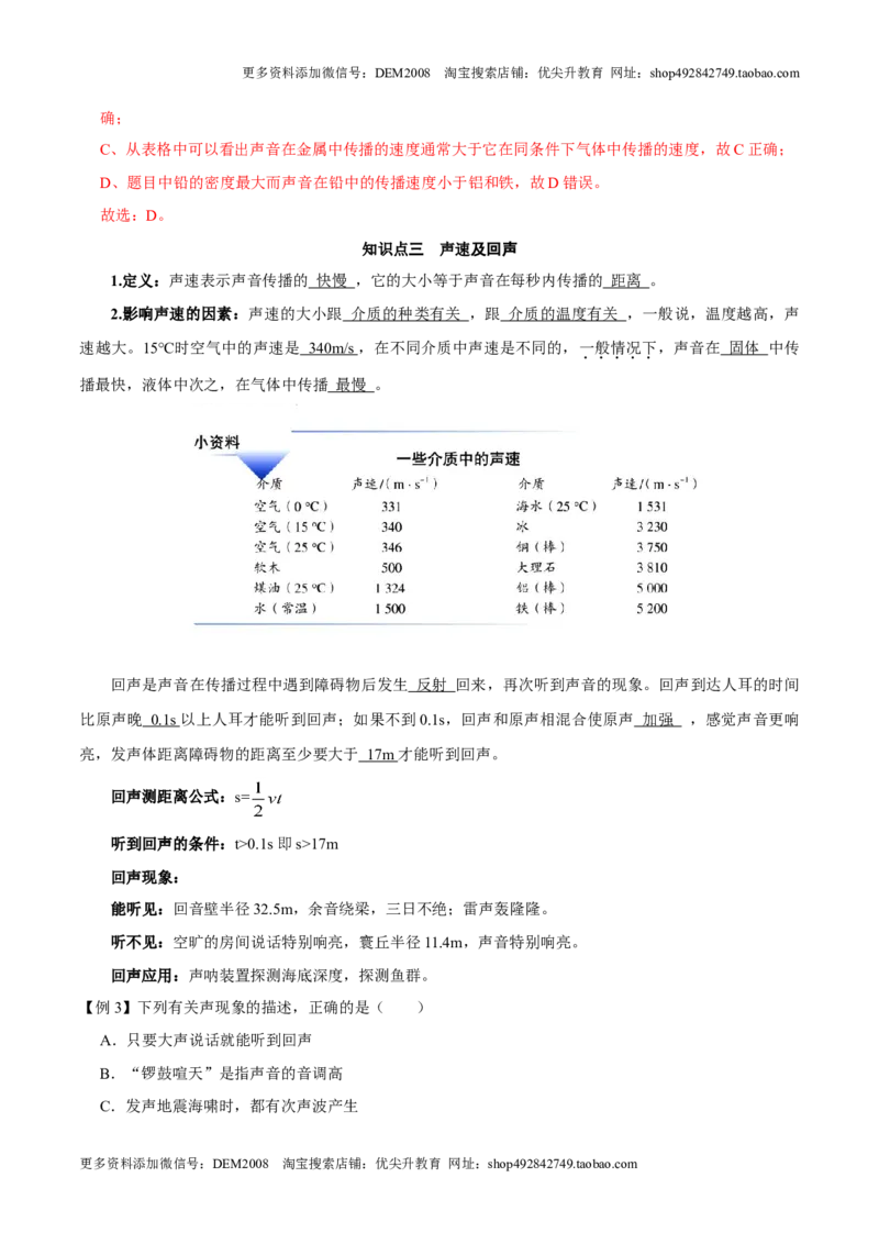 第2.1课时声音的产生与传播（解析版）_1、初中学习资料_4-4、物理_4-4-3、初二物理上册_人教版物理八年级上课时练习（104份）_课时练习第2套25