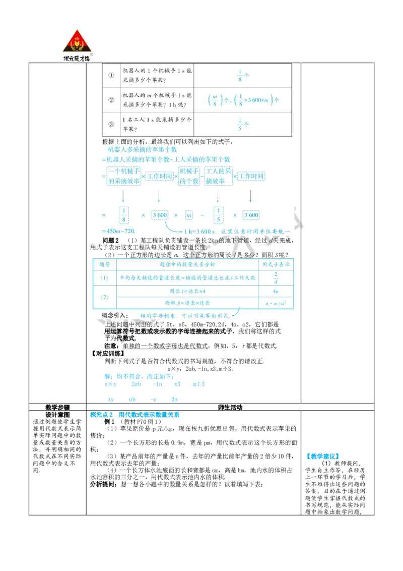 第1课时代数式_1、初中学习资料_2024秋改版_七上数学最新版课件_人教七上课课件_R7数上教案_第三章代数式_3.1列代数式表示数量关系