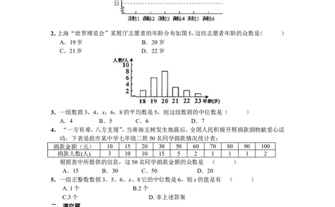新版北师大版八年级数学上册第6章《数据的分析》同步练习及答案&mdash;6.3从统计图分析数据的集中趋势（喜子的商铺）_1、初中学习资料_4-2、数学_北师大版_北师大版初中数学8上