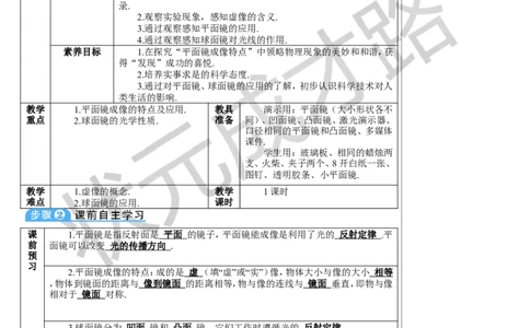 第3节平面镜成像_1、初中学习资料_2024秋改版_八上物理课件最新版_教案_第四章光现象