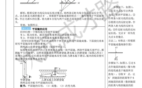 第3节平面镜成像_1、初中学习资料_2024秋改版_八上物理课件最新版_教案_第四章光现象