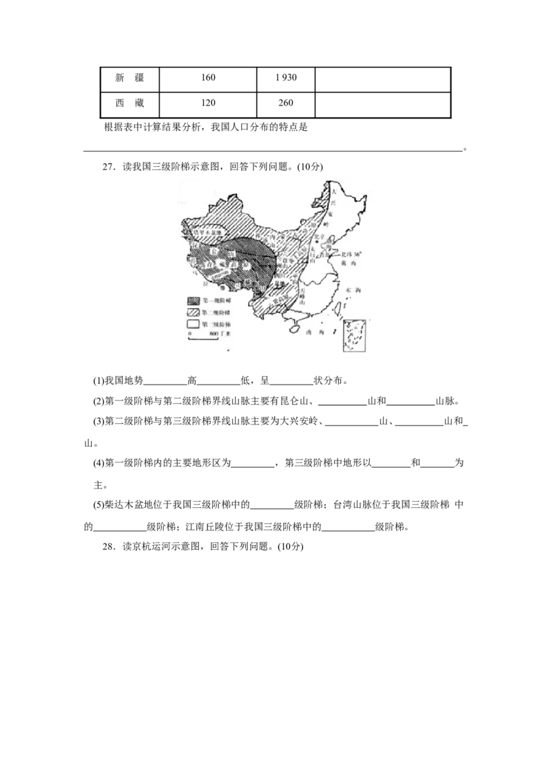 第2章综合能力与应用创新能力_1、初中学习资料_4-8、地理_4-8-3、初二地理上册_2.地理8上单元测试（28份）_第2套备用人教版8年级上册单元测试章末检测试题及答案（16份）