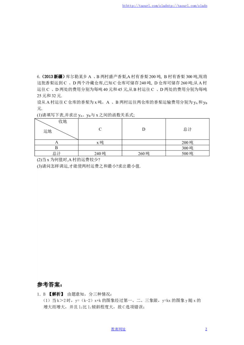 新版北师大版八年级数学上册第4章《一次函数》同步练习及答案&mdash;4.3一次函数的图像（1）（喜子的商铺）_1、初中学习资料_4-2、数学_北师大版_北师大版初中数学8上_课时同步练习