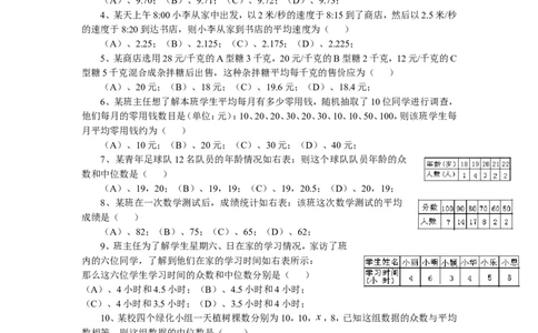 新版北师大版八年级数学上册第6章《数据的分析》单元测试试卷及答案（5）（喜子的商铺）_1、初中学习资料_4-2、数学_北师大版_北师大版初中数学8上_单元测试