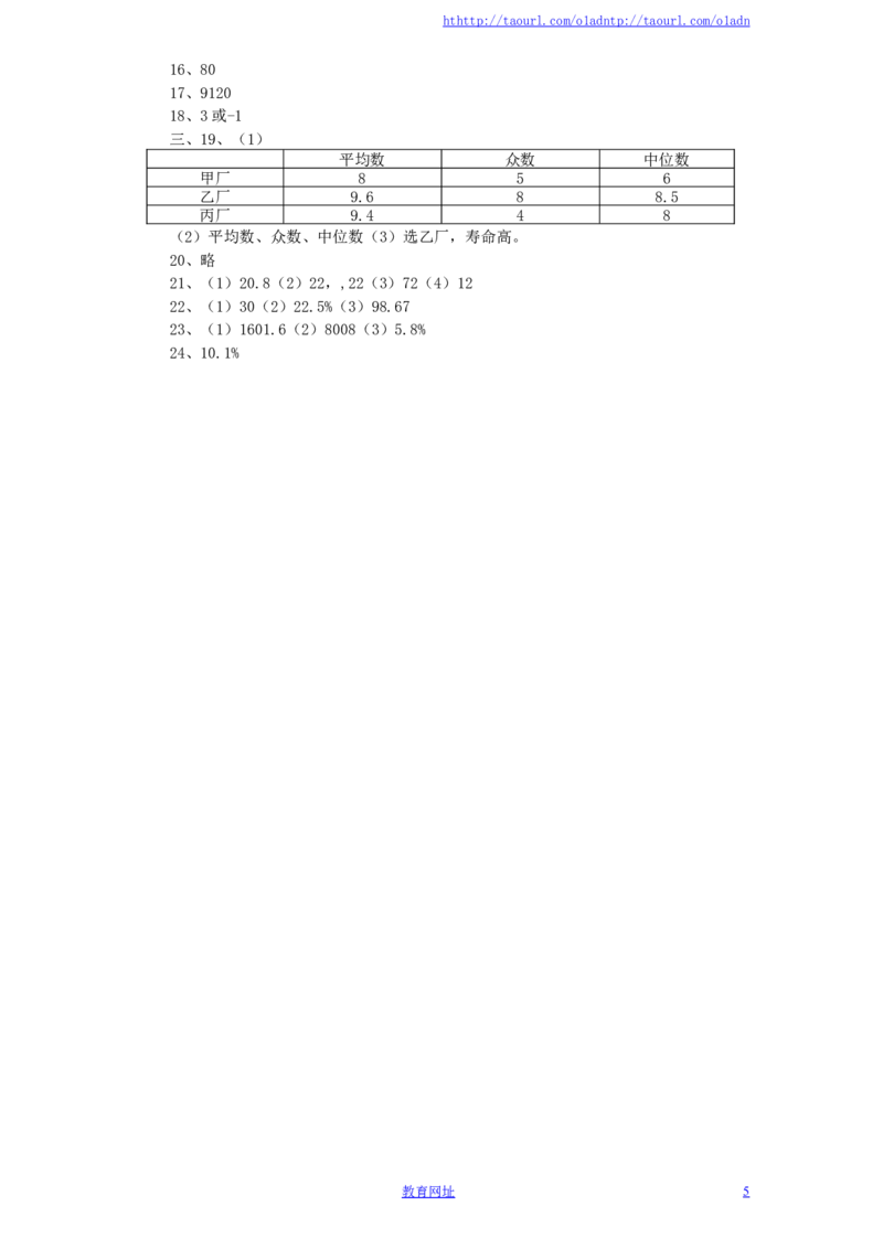 新版北师大版八年级数学上册第6章《数据的分析》单元测试试卷及答案（4）（喜子的商铺）_1、初中学习资料_4-2、数学_北师大版_北师大版初中数学8上_单元测试