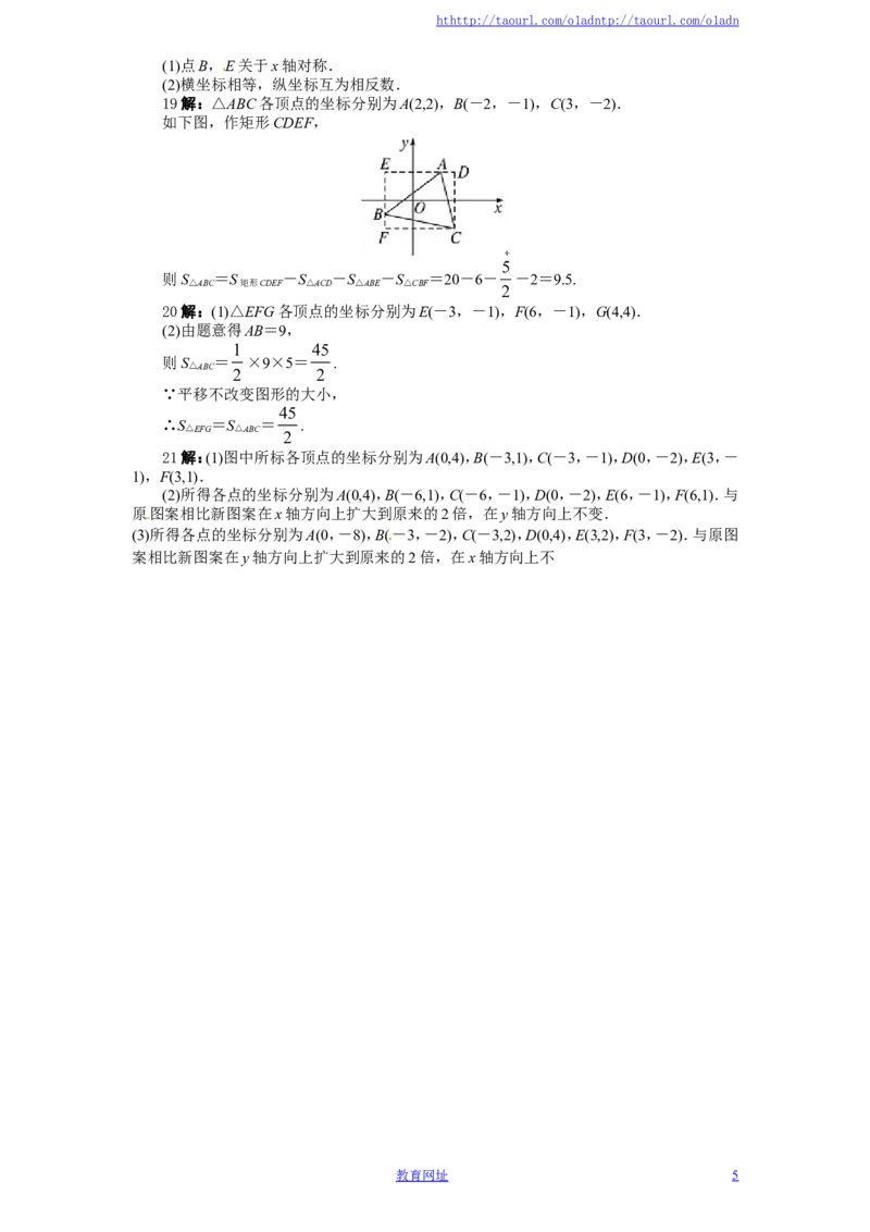 新版北师大版八年级数学上册第3章《位置与坐标》单元测试试卷及答案（2）（喜子的商铺）_1、初中学习资料_4-2、数学_北师大版_北师大版初中数学8上_单元测试