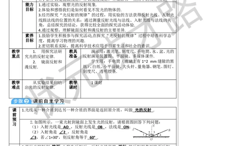 第2节光的反射_1、初中学习资料_2024秋改版_八上物理课件最新版_教案_第四章光现象