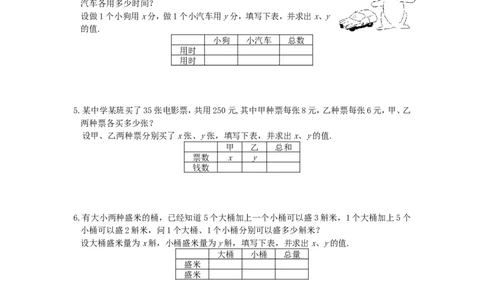 新版北师大版八年级数学上册第5章《二元一次方程组》同步练习及答案&mdash;5.3应用二元一次方程组：鸡兔同笼（1）（喜子的商铺）_1、初中学习资料_4-2、数学_北师大版_北师大版初中数学8上