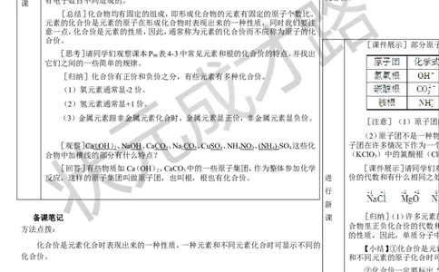 第2课时化合价_1、初中学习资料_2024秋改版_九上化学课件最新版_9化上教案_第四单元自然界的水_课题3物质组成的表示