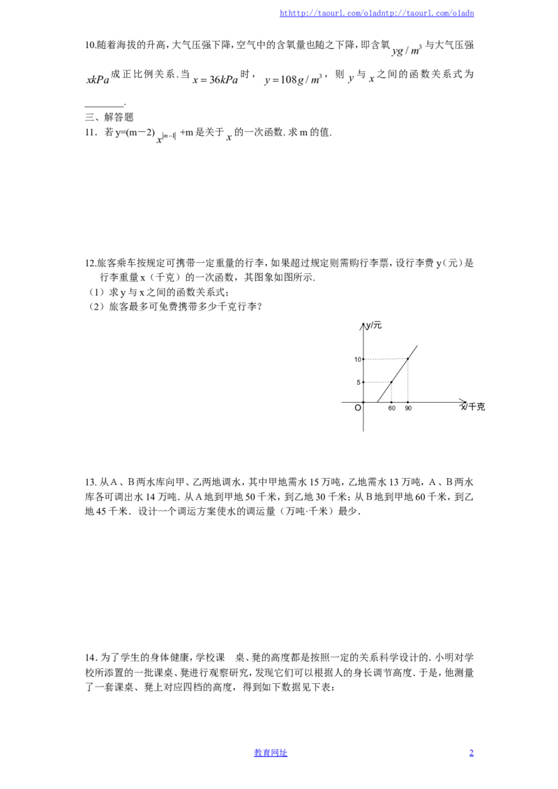 新版北师大版八年级数学上册第5章《二元一次方程组》同步练习及答案&mdash;5.7用二元一次方程组确定一次函数表达式（喜子的商铺）_1、初中学习资料_4-2、数学_北师大版_北师大版初中数学8上