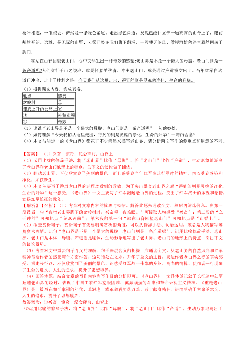 第二周周末拓展延伸（解析版）-2021-2022学年七年级语文下册课后培优练（部编版）_1、初中学习资料_4-1、语文_4-1-2、初一语文下册_部编语文七年级下课时练习（042份）_第1套