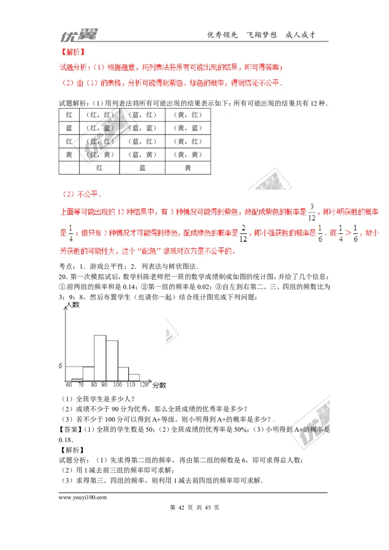 概率及其求法(含中考真题解析)_1、初中学习资料_4-2、数学_北师大版_北师大版初中数学9上_2022秋九数上(BS)--各阶段精品试题_复习资料_期末拔高专题