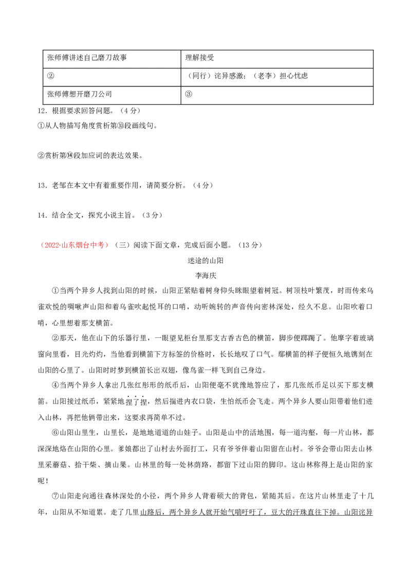 第二单元（单元测试）-上好课2022-2023学年九年级语文下册同步备课系列（部编版）原卷版_new_1、初中学习资料_4-1、语文_4-1-6、初三语文下册_2023更新部编版初中语文9下