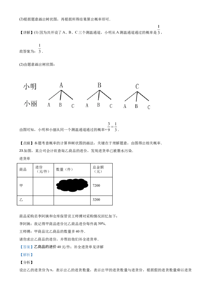 江苏扬州-word解析_1、初中学习资料_2024秋改版_七上数学最新版课件_沪科版七上课课件_数学中考真题卷（2019-2023）_2020年中考数学试卷_江苏