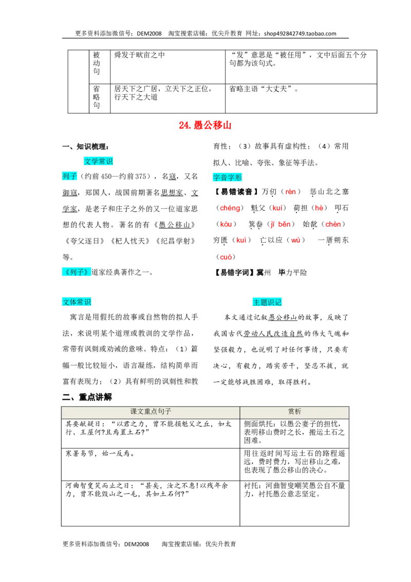 第六单元知识总结记背（1）（部编版）_1、初中学习资料_4-1、语文_4-1-3、初二语文上册_部编语文八年级上知识总结（007份）
