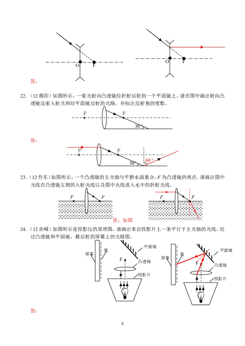 物理第5章第1节：透镜_1、初中学习资料_4-4、物理_4-4-3、初二物理上册_2023更新_人教版8年级上册全册同步练习及答案（51份）