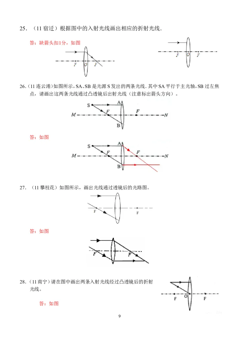 物理第5章第1节：透镜_1、初中学习资料_4-4、物理_4-4-3、初二物理上册_2023更新_人教版8年级上册全册同步练习及答案（51份）