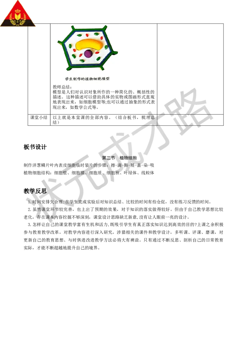 第二节植物细胞_1、初中学习资料_2024秋改版_七上生物最新版课件_教案_第一单元生物和细胞_第二章认识细胞