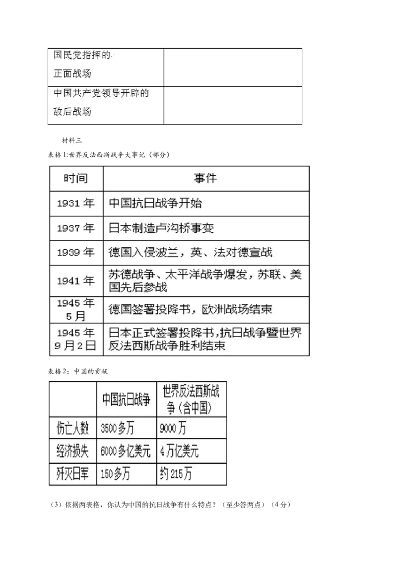 第六单元中华民族的抗日战争（A4原卷版）_1、初中学习资料_4-7、历史_4-7-3、初二历史上册_2、单元测试（44份）