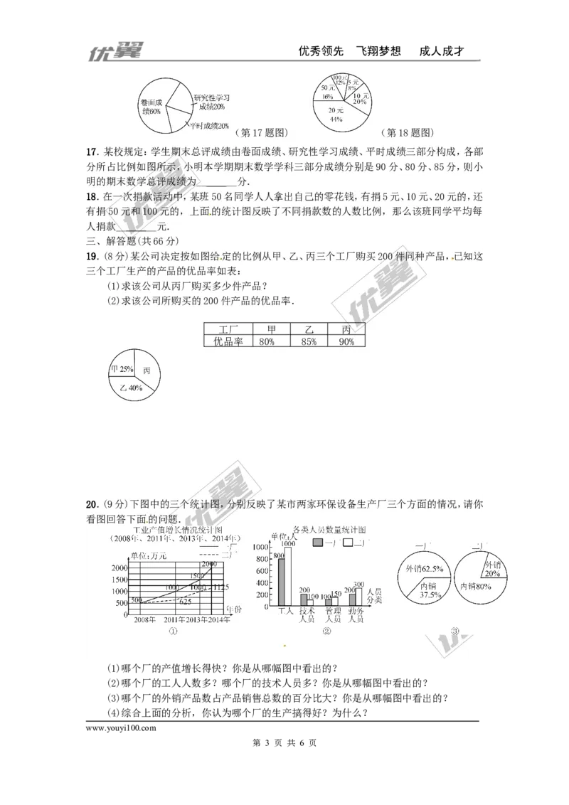 第六章数据的收集与整理周周测3（全章）_1、初中学习资料_4-2、数学_北师大版_北师大版初中数学7上_2022秋七数上(BS)--各阶段精品试题_周周测