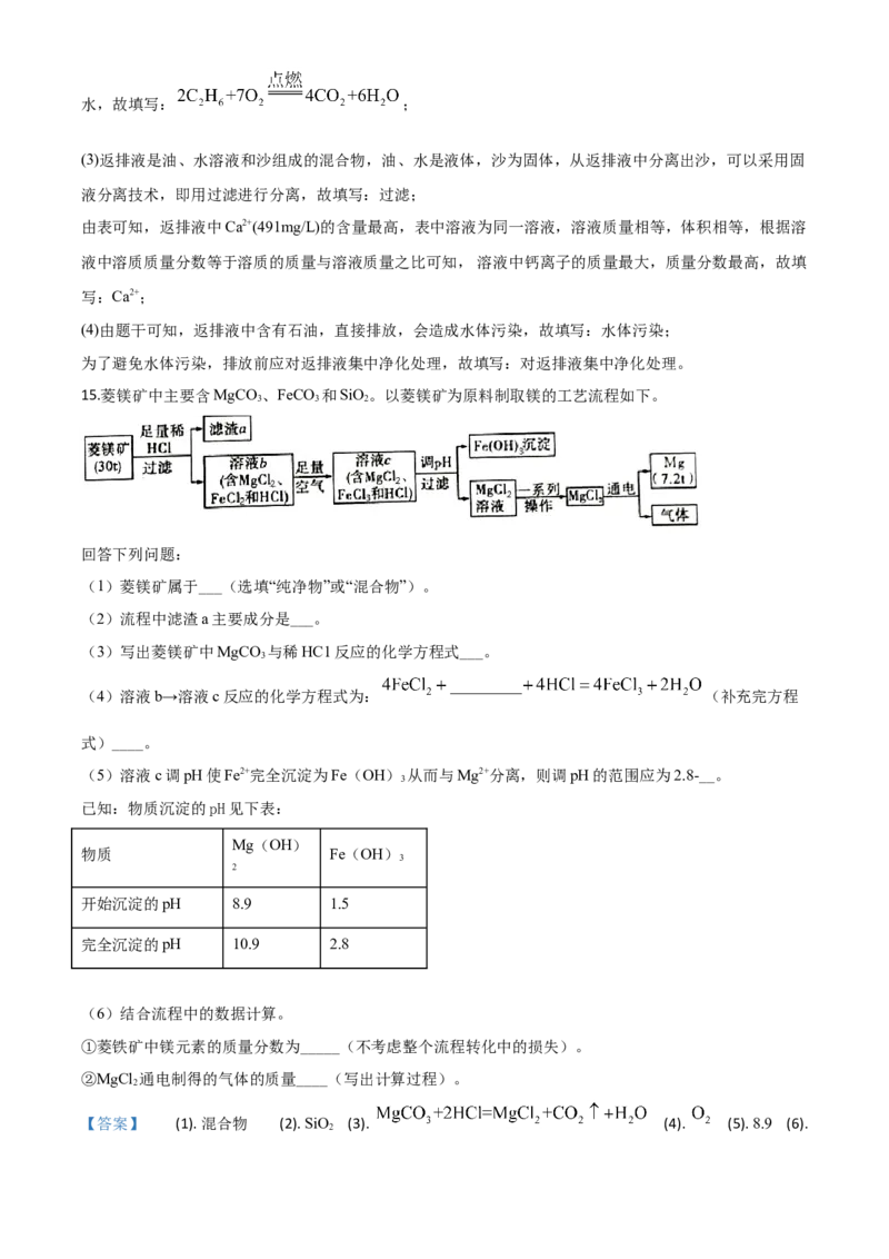 精品解析：四川省泸州市2020年中考化学试题（解析版）_1、初中学习资料_2024秋改版_九上化学课件最新版_化学中考真题卷（2019-2023）_2020中考化学_四川