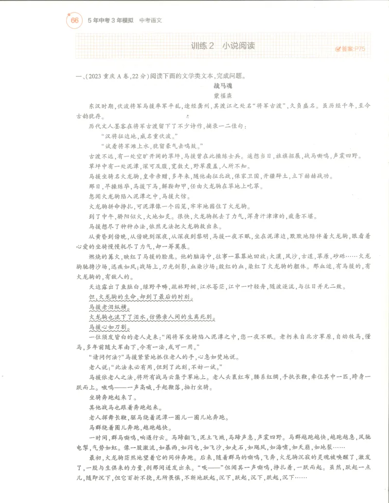 语文分层模拟_1、初中学习资料_24秋试卷_（2024）5年中考3年模拟中考版_五三语文