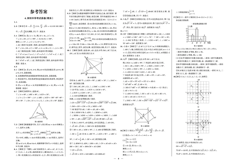 《真题圈&bull;名区名校期末卷》数学八上(深圳中学)_5、期末试卷合集_2024学年《教育发达地区期末试卷》数学7-8上册_《真题圈&bull;名区名校期末卷》八上_《真题圈&bull;名区名校期末卷》数学八上