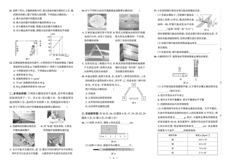 《真题圈&bull;名区名校期末卷》物理八上(北京东城)_5、期末试卷合集_2024学年《教育发达地区期末试卷》数学7-8上册_《真题圈&bull;名区名校期末卷》八上_《真题圈&bull;名区名校期末卷》物理八上