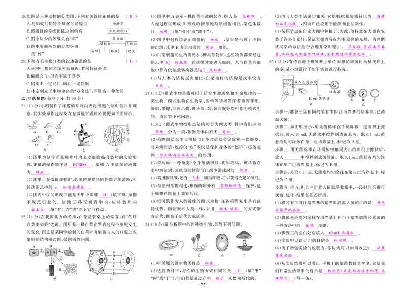 人七生答案np5pQMzMkzs5nQS_5、期末试卷合集_七上期末试卷24秋