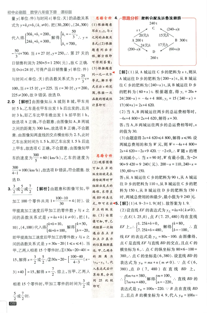 2024版《初中必刷题》数学8下（冀教）-批注式详答与详析_2、2025初中必刷题合集_初中必刷题23+24+25上册_24初中必刷题上册+下册全_可信网络等多个文件_2024版-下册_8年级下册