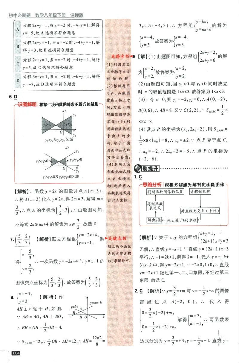 2024版《初中必刷题》数学8下（冀教）-批注式详答与详析_2、2025初中必刷题合集_初中必刷题23+24+25上册_24初中必刷题上册+下册全_可信网络等多个文件_2024版-下册_8年级下册