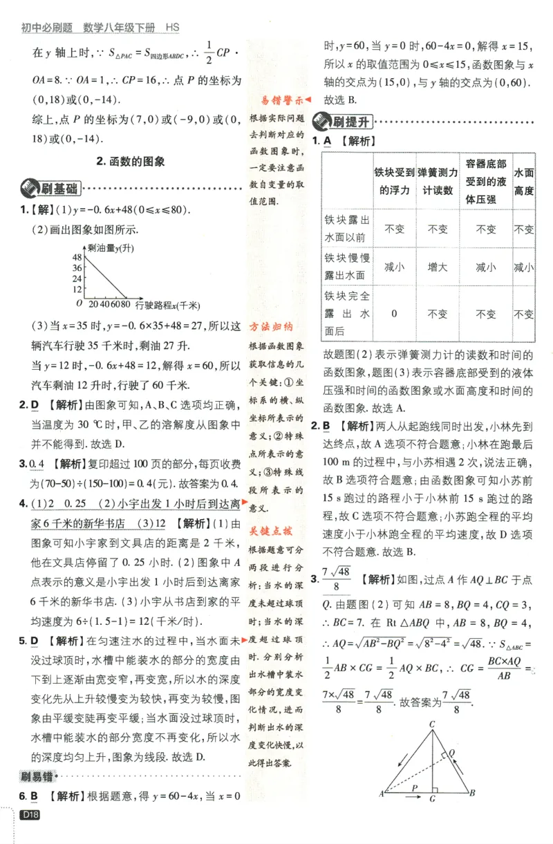 2024版《初中必刷题》数学8下（HS）-批注式详答与详析_2、2025初中必刷题合集_初中必刷题23+24+25上册_24初中必刷题上册+下册全_可信网络等多个文件_2024版-下册_8年级下册