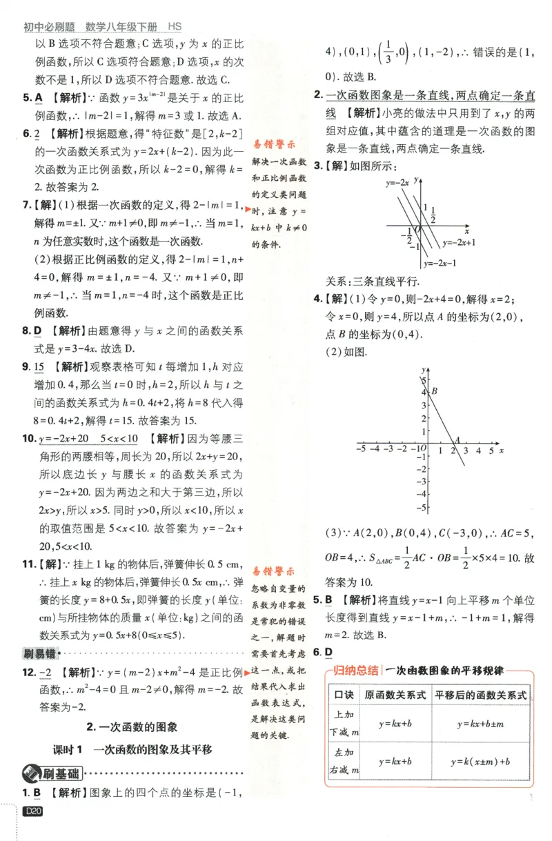2024版《初中必刷题》数学8下（HS）-批注式详答与详析_2、2025初中必刷题合集_初中必刷题23+24+25上册_24初中必刷题上册+下册全_可信网络等多个文件_2024版-下册_8年级下册