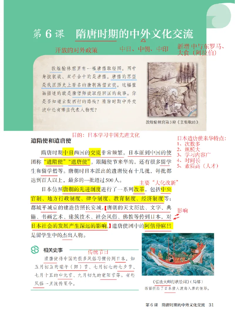 （七下历史）2025春新教材笔记_初中_人教初中历史新七下_电子课本+课堂笔记