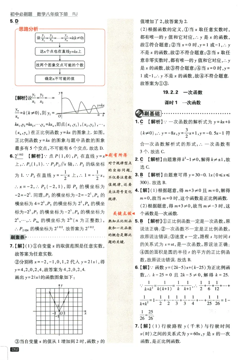 2024版《初中必刷题》数学8下（RJ）-参考答案_2、2025初中必刷题合集_初中必刷题23+24+25上册_24初中必刷题上册+下册全_可信网络等多个文件_2024版-下册_8年级下册_021.24-8下数学人教版