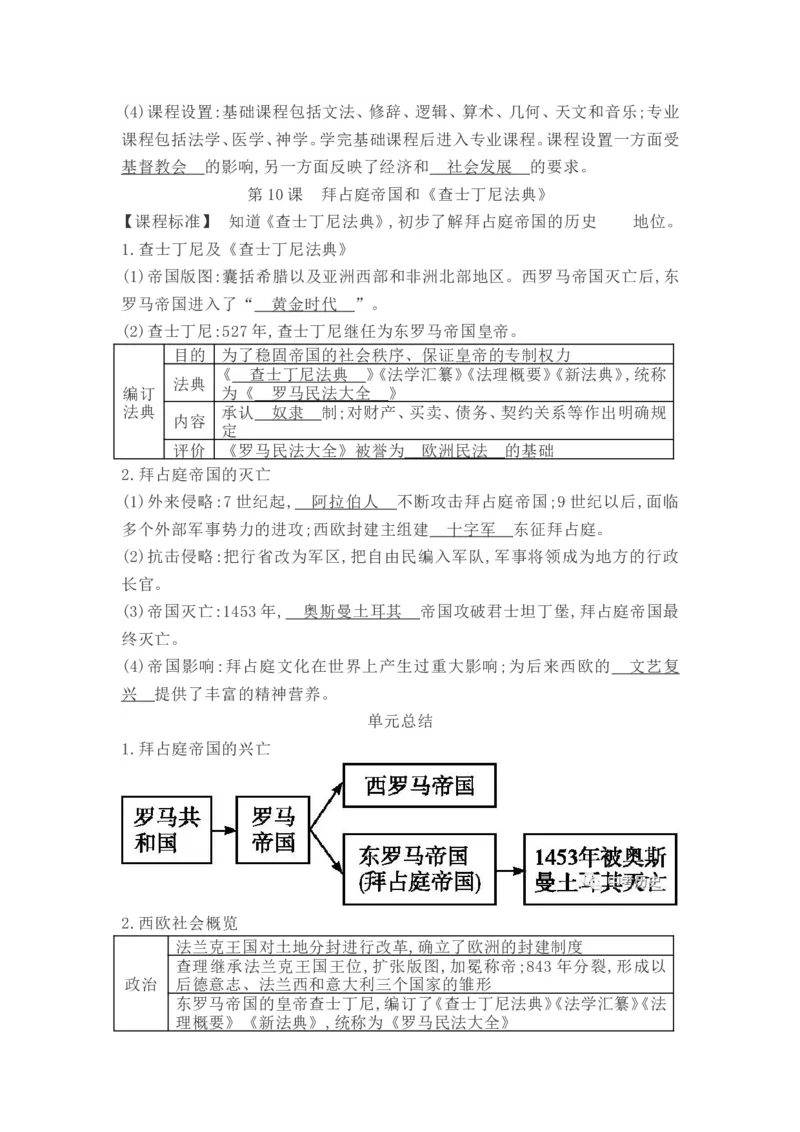 部编人教版2018学年初中历史九年级上册：第1-21课知识提纲（Word版，17页）_初中_人教版初中历史新九上_5.知识点+复习资料（多套）