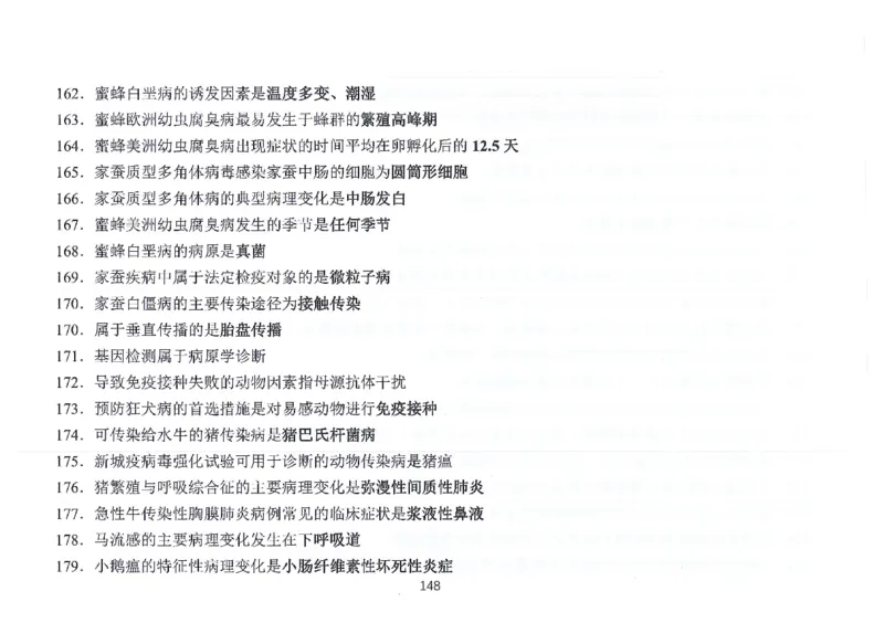 执兽考试速背秘籍_JH-013执业兽医_4.考试速背秘籍